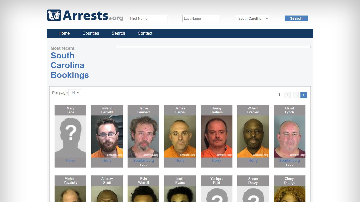 South Carolina Arrests and Inmate Search